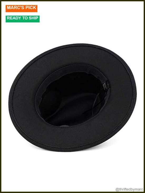 Classic Fedora Hat Wide Brim Felt Dress Hat with Removable Feathers Unisex main image 6